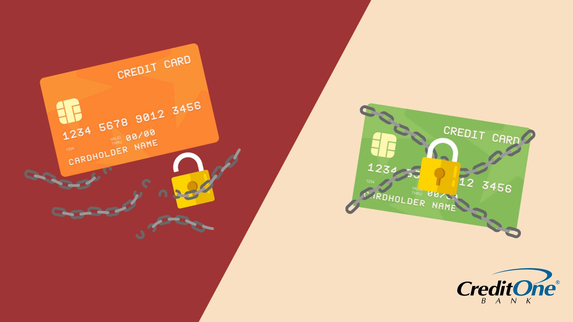 Infographic of unsecured vs secured credit cards